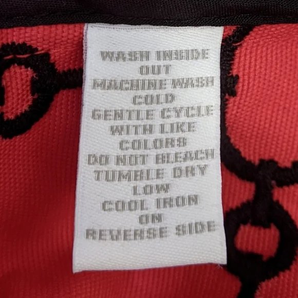 Charter Club Denim Jacket, Red / Black Chain Pattern, Size XL - Picture 10 of 10